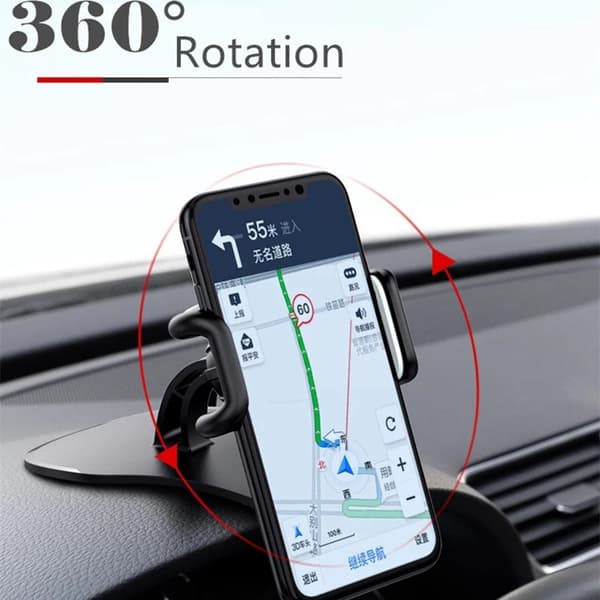 360° roterbar universal bilhållare för instrumentbräda, mobiltelefonstativ, fäste