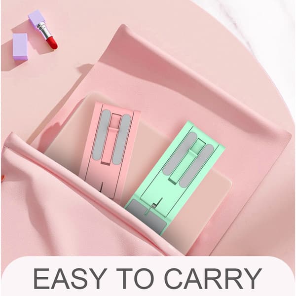 Bærbar, foldbar telefonholder til iPad, iPhone, Samsung, S23, skrivebordsbeslag Pink