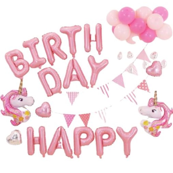 Børnefest Ballonbue Unicorn- Tillykke med fødselsdagen