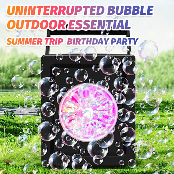 10-håls bubbelmaskin - Utomhusfestleksak (utan batteri) white
