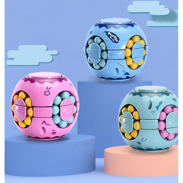 Fidget Toy Puzzle Ball Pop It Cube 3 stk Fäger Pink Rosa