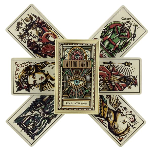 Tatovering Tarotkort Divination Deck Engelske versioner Edition Oracle Board Playing INK Bordspil til fest TT176