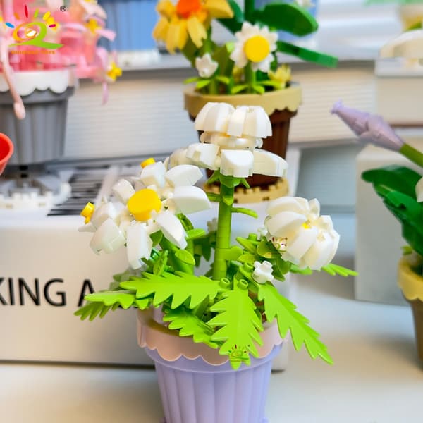 HUIQIBAO MOC Eternal Bouquet Micro Building Blocks - DIY Blomstermodell för heminredning och barn NO.26 with box
