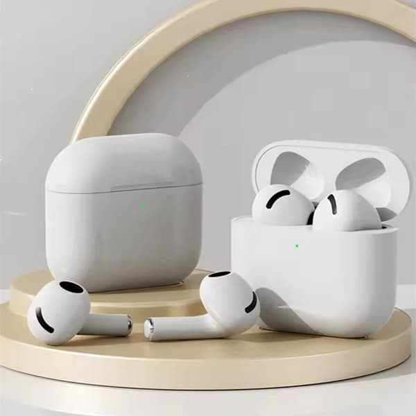 Bluetooth-headset TWS trådlösa hörlurar Bluetooth-hörlurar med lång batteritid, pekkontroll, öronsnäckor för Android IOS PC White
