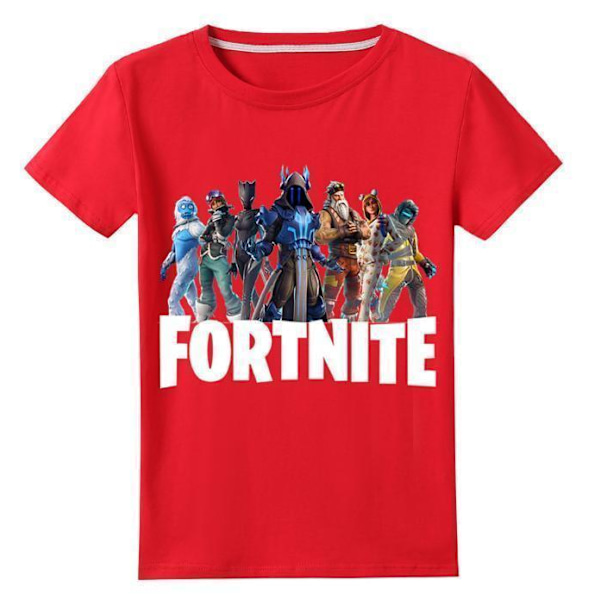 T-shirt med Fortnite Print 4 stk. Størrelser 140 til børn Black