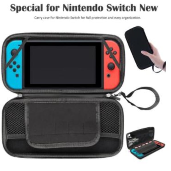 Fodral Kompatibel Nintendo Switch Hård Förvaringsväska Svart