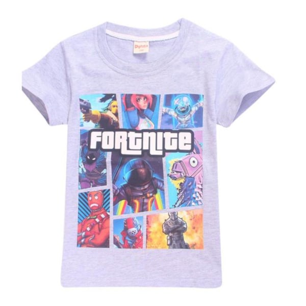 Fortnite T-shirt til børn 140-160 Grey 160 (Modell 8391)