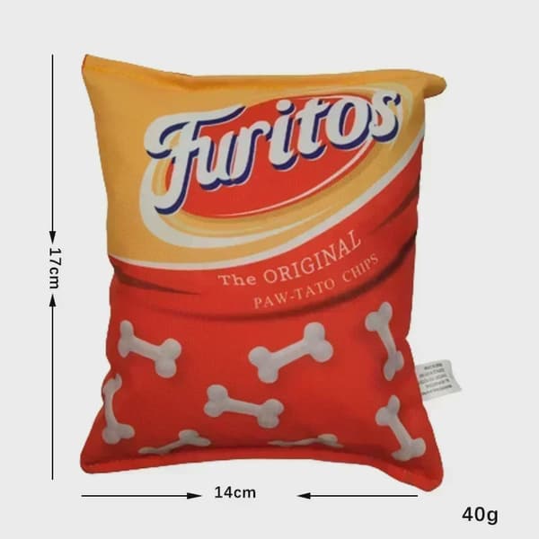 Sjove hundelegetøj med kartoffelchipspose, plys, pibefoder til små, mellemstore hunde, interaktivt pibefoder til hvalpe, tyggelegetøj 7