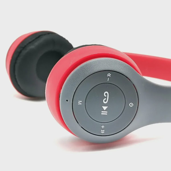 Multifunktionelt bærbart, foldbart, hovedmonteret, trådløst Bluetooth 5.0-headset til Bluetooth-forbindelse med TF-kort og kabelforbindelse Red