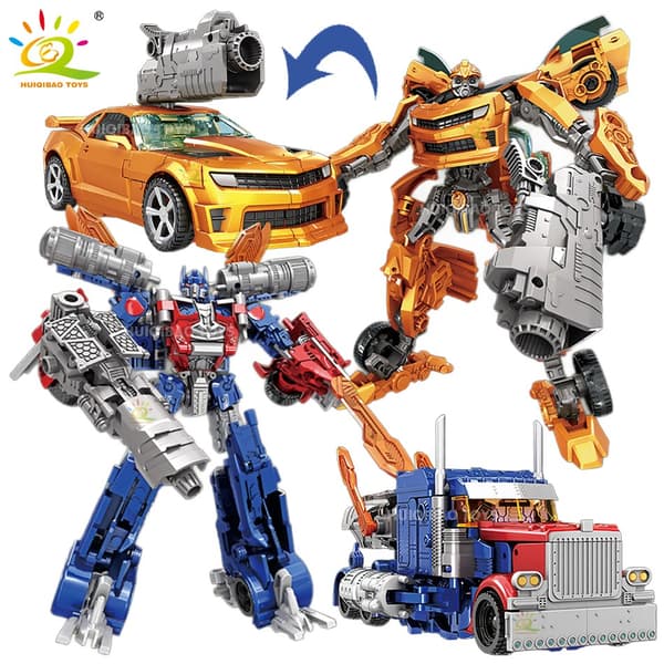 Transforming Robot Car Legetøj - 2-i-1 Mecha Warrior Action Figur til børn - Legering og plastikmodel With Box