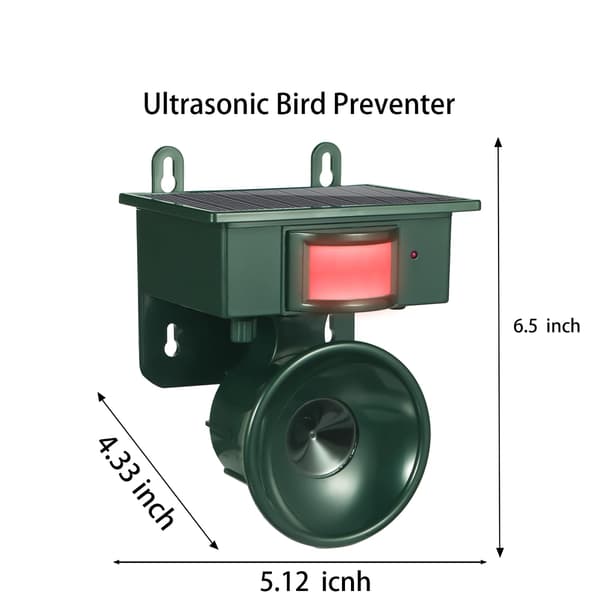 Solcellsdriven djuravskräckare med rörelsesensor och USB-laddning Green