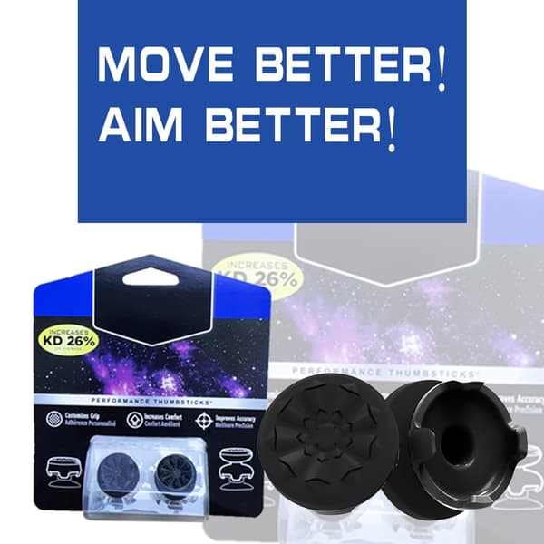 2 silikontumgrepp för P5/P4, högpresterande analog joystick för PS4 PS5 Galaxy joystick Silikonlock white a pair