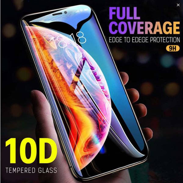 iPhone X, XS, XR,11, 11 Pro,Pro Max 10D Härdat Glas Heltäckande Till iPhone XR