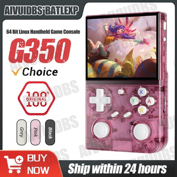 BATLEXP G350 Retro Handheld Game Console Linux 64-bitars system 3,5" IPS-skärm RK3326 Portable Gray