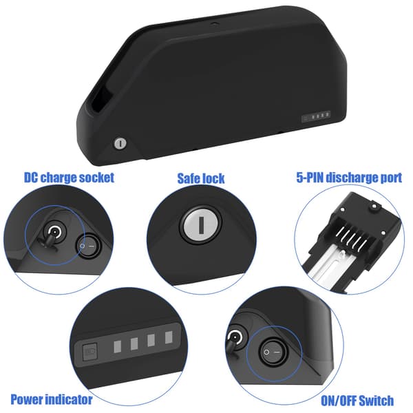 Polly MAX 70 stk. 21700 batterikasse med holder til elcykel-underrør 48V Case