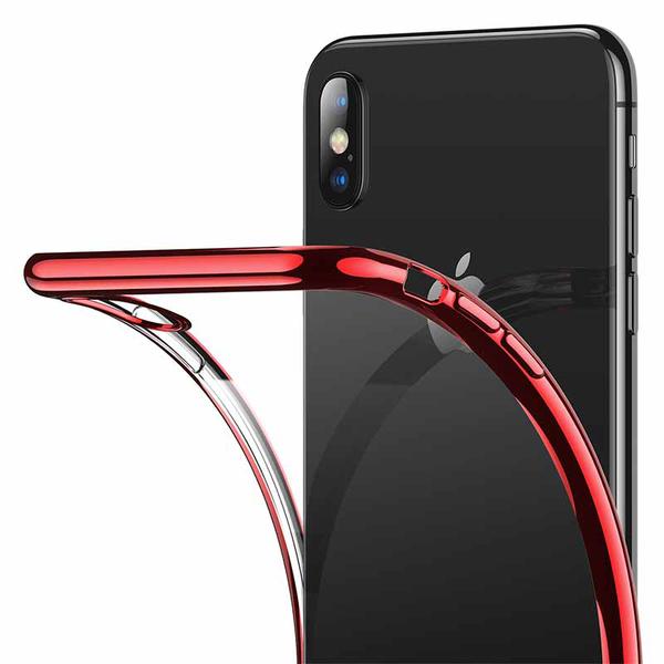 iPhone Xs MAX -kuori Super Slim TPU-suojus - 5 kpl väri Red