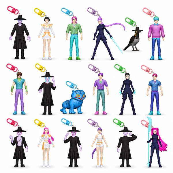 Anime Kpop Demon Hunter Figurmodellleksak - Spelbordsdekor och samlarpresent för barn 18pcs 021 B
