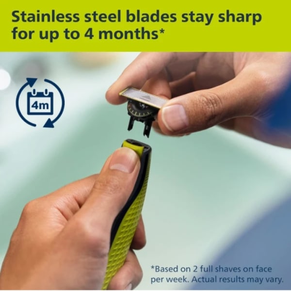 3-pak 360 barberblade, der er kompatible med Philips Oneblade Re
