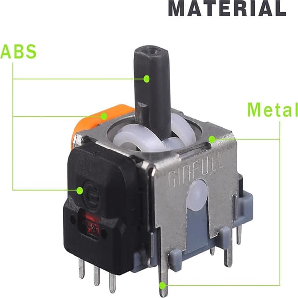Hall-effekt joysticks erstatning til Xbox One, One Slim, One Series X/S, 3D analog sensorhjul, tommelfingergrebs-vippemodul