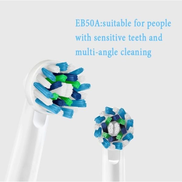 8-Pack tandbørstehoveder Oral-B kompatible Acrylic
