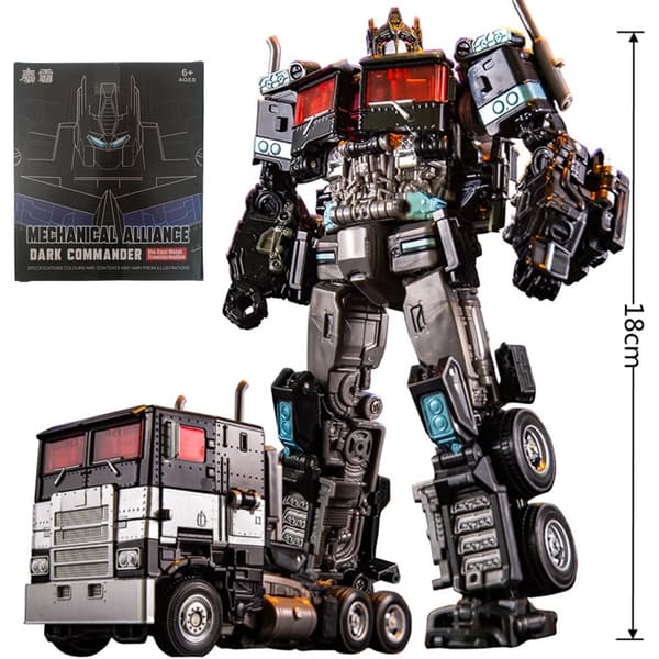 YS04A Optimus Prime Robot Car Action Figur - Legerad plasttransformationsleksak för barns födelsedagspresent YS04A