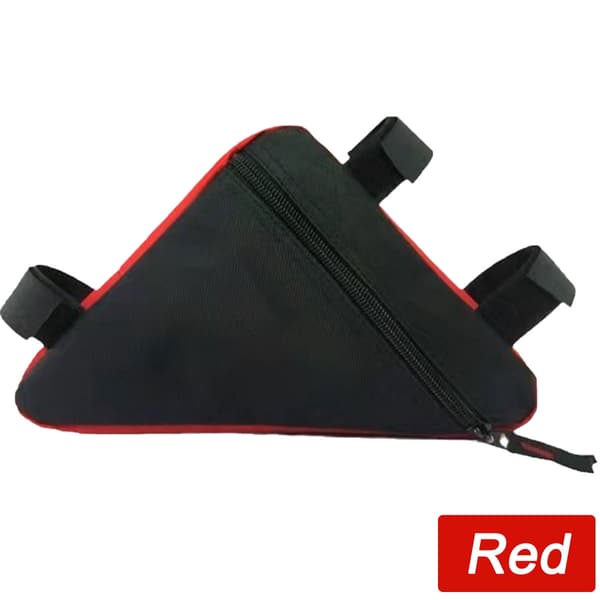 Mountainbike Triangulär Ramväska Framstyre Vattentät Telefonficklampa Väska Red