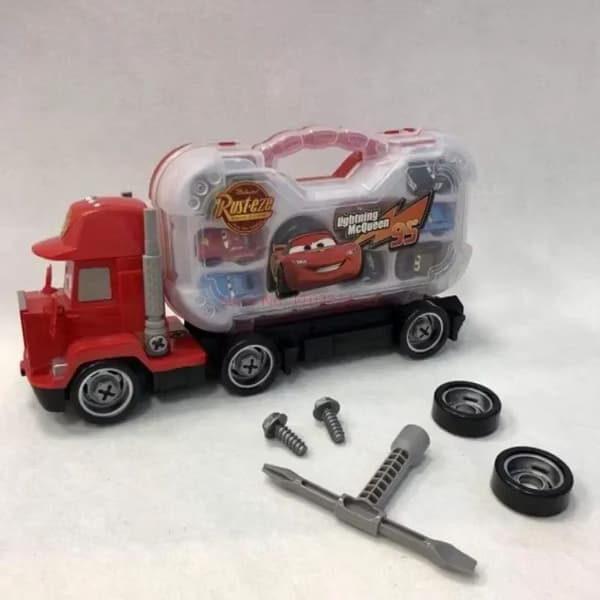 Disney Pixar Bilar Set Lightning McQueen Figurer Jackson Storm Mack Uncle Truck Pull-Back Bilar Modell Docka Barnleksak Som Present with box