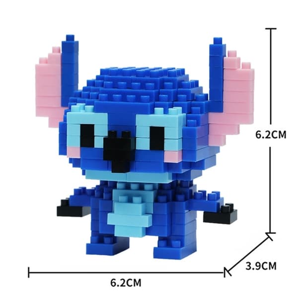 Disney Anime Princess Building Blocks - Stitch & Mickey Mouse mini actionfigurer för barn presenter W2601-30 No Box