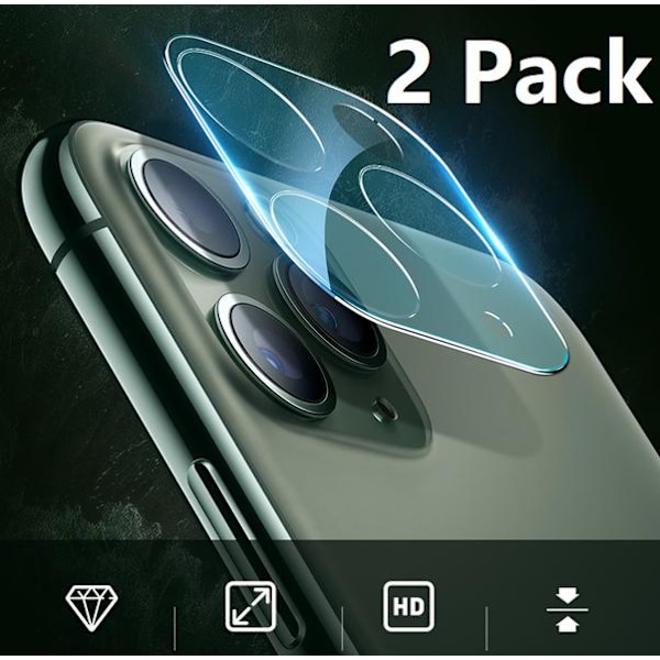 2 Pack iPhone 11, 11 Pro, Pro Max Kamera Härdat Glas Skärmskydd Till iPhone 11 