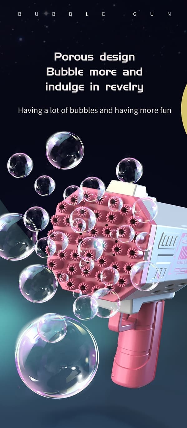 40-håls bubbelpistol för barn - fest och bröllop red