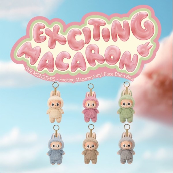 POP MART Labubu Monsters Macaron Vinyl Face 17cm Blind Box 6st