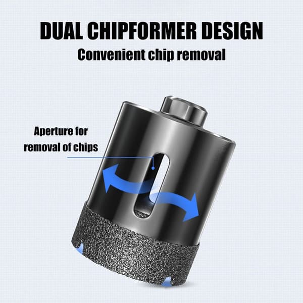 1-delad M10 6-100mm diamantlödd kärnborr för porslinsplattor, marmor, glas, granit, hål 30 mm