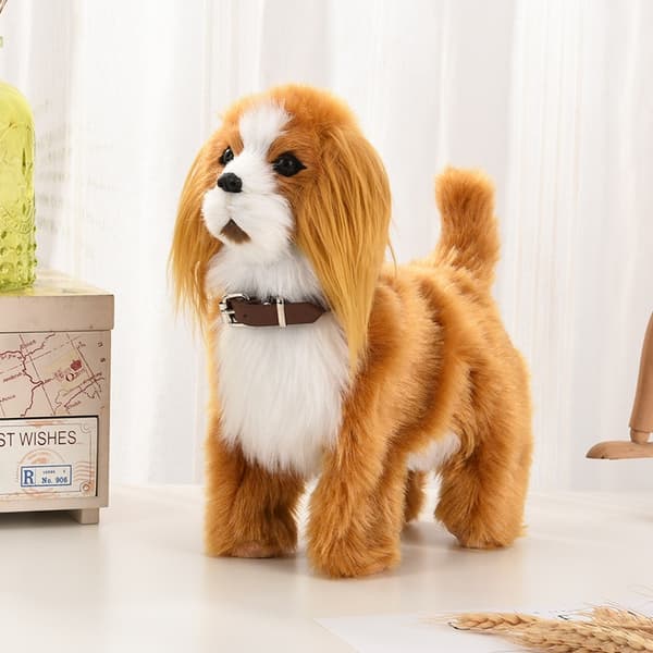 Interactive Robotic Puppy Toy - Ljudkontroll, promenader, skällande, musik, Touch Control Sheepdog Border Collie