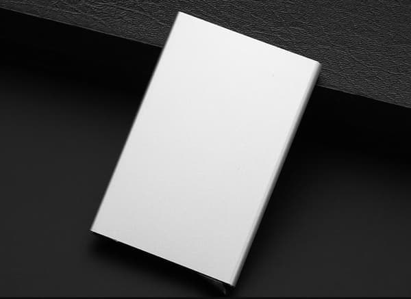 Korthållare med RFID Säker Skydd Aluminiumfacke Smart Plånböcker grå