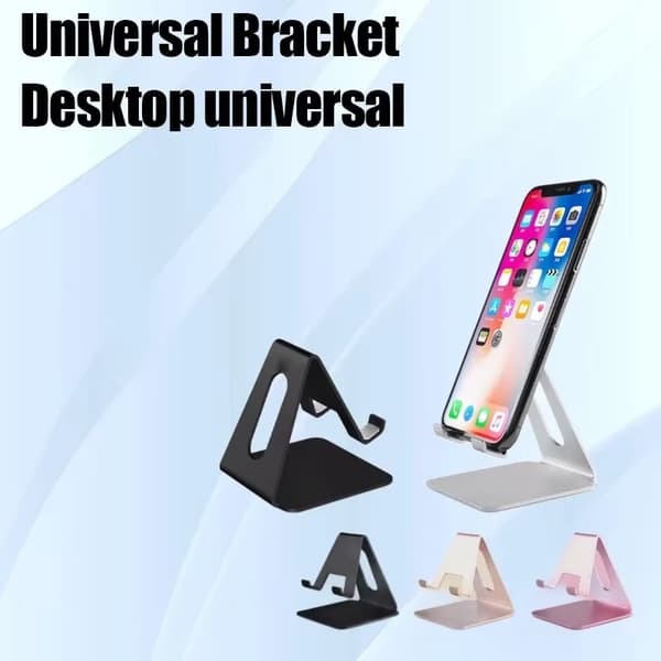 Desktop Metal Mobiltelefon Stand Universal Lazy Tablet Dock til iPhone Xiaomi Samsung Galaxy Tab Black