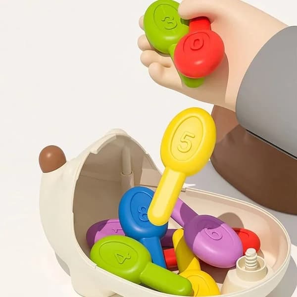 Montessori-igelkottleksak för bebisar - finmotorik och sensorisk utbildning Present för barn Hedgehog