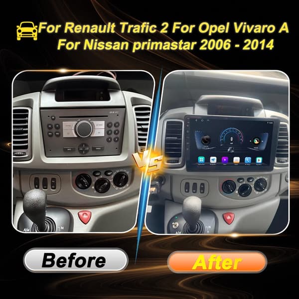Android 16 Til Renault Trafic 2 Til Opel Vivaro A Til Nissan Primastar 2006 - 2014 Bilradio Lydafspiller Carplay Auto 8 Core 4G 8G 256G 360 A