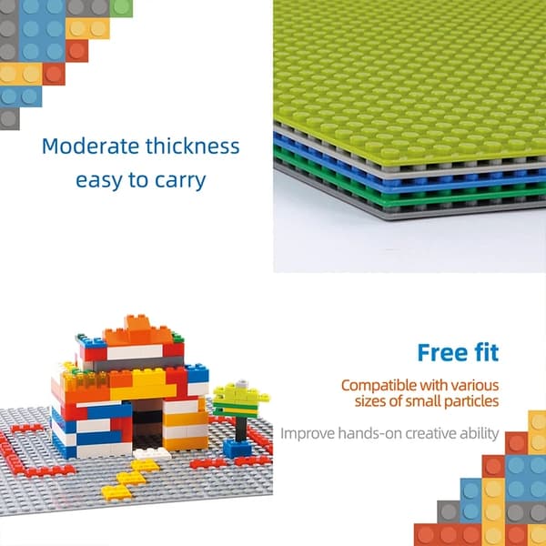 50x50 klassisk bundplade til byggeklodser - DIY Plastplade til byggelegetøj D