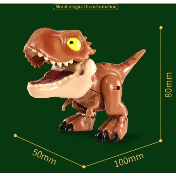 Transformator Dinosaurie leksaker 8CM 4st  modell Model 2