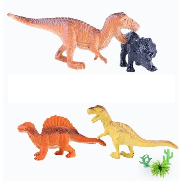12 stk Dinosaur model plastik legetøj håndlavede figurer