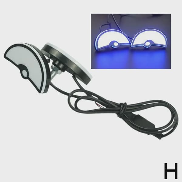 Fin Universal Motorcykel LED Devil Eyes Dynamisk Forlygte Mini Projektor Linse Lampe Motorcykel Tilbehør circle Green a pair