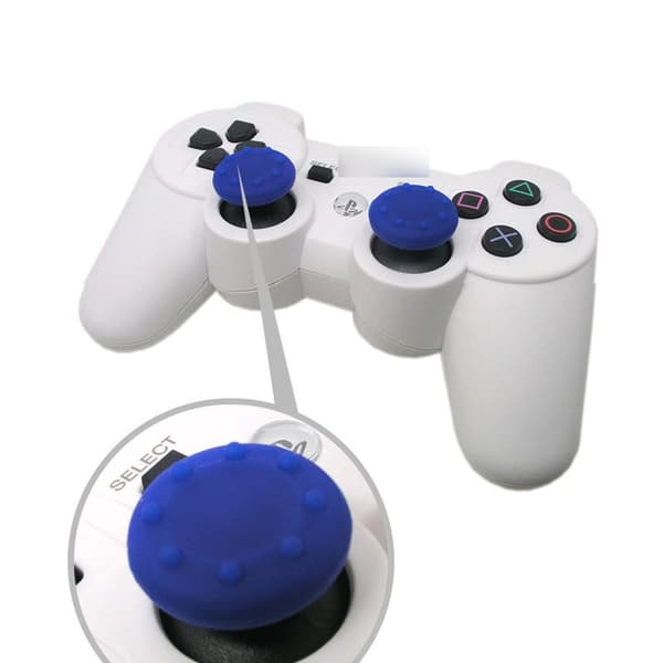 2 stk. til PS3 PS4 XBOX 360 gummi silikone hætte analog controller silikone hætte dæksel thumb stick greb joystick hætter tilbehør Blue