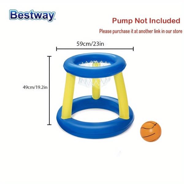 Bestway uppblåsbart basketbadset, flytande poolspel, vattenballongbadset, uppblåsbart poolspel, poolleksaker 52133