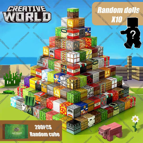 Magnetiske byggeklodser til børn 3+ | STEM Montessori Legetøj | DIY model magnetterninger random 30 pcs cube