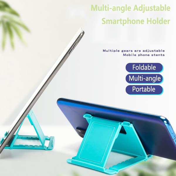 Smartphone Holder Bordstativ Universal Foldbar Beslag til iPad iPhone Samsung Xiaomi Huawei Black