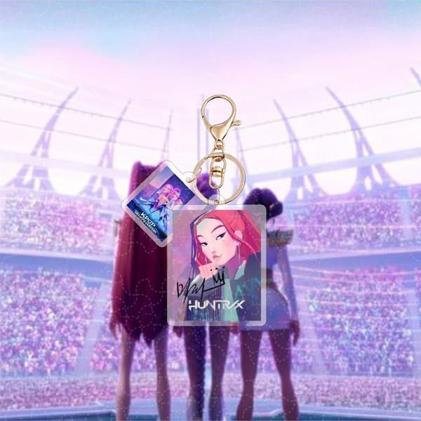 Anime Kpop Demon Hunters Akryl nøglering vedhæng til tasker og biltilbehør 3