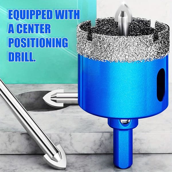1-delt loddede positioneringsbor 16-200 mm tørre diamantbor til boring af huller i glas 20 mm