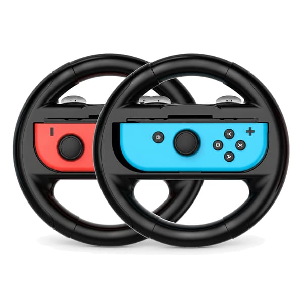 2 stk. venstre højre spil rat controller håndtag holder greb joycon controller gamepad til Nintendo Switch OLED NS Black