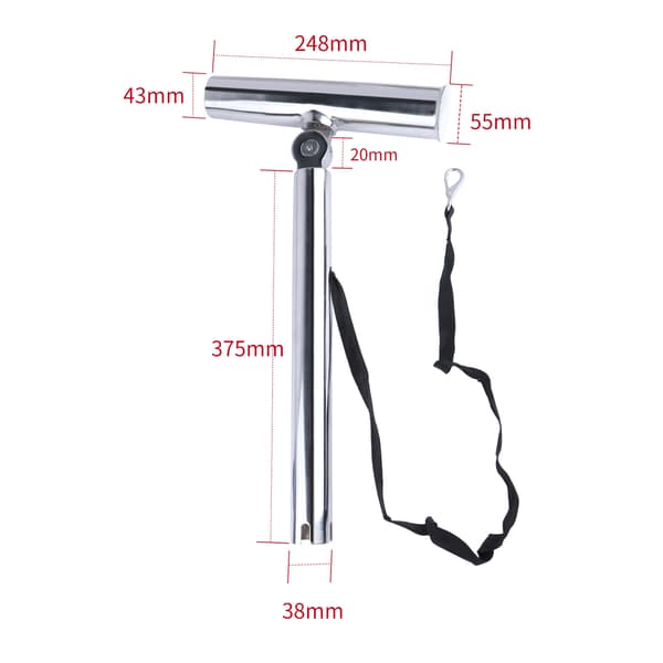 Justerbar stangholder til bådfiskeri Outrigger Plug-in Marine rustfrit stål stangholder