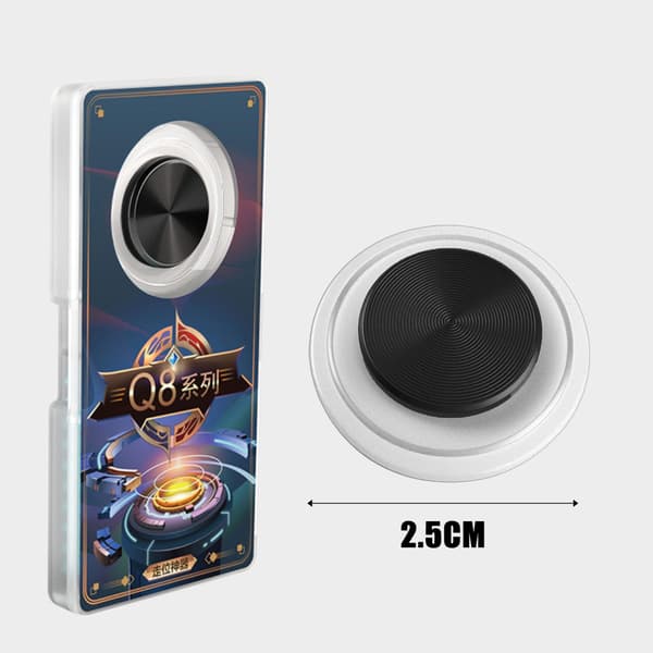 Smartphone-kontroll Joystick Spelkontroll Pekskärm Joypad för iPad iPhone Android Surfplatta Smidig Spelkontroll White Bundle 1PCS
